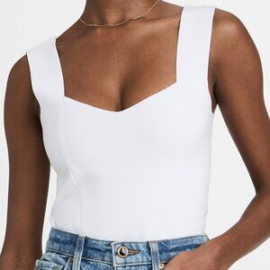 A.L.C. White Sleeveless Crop Top